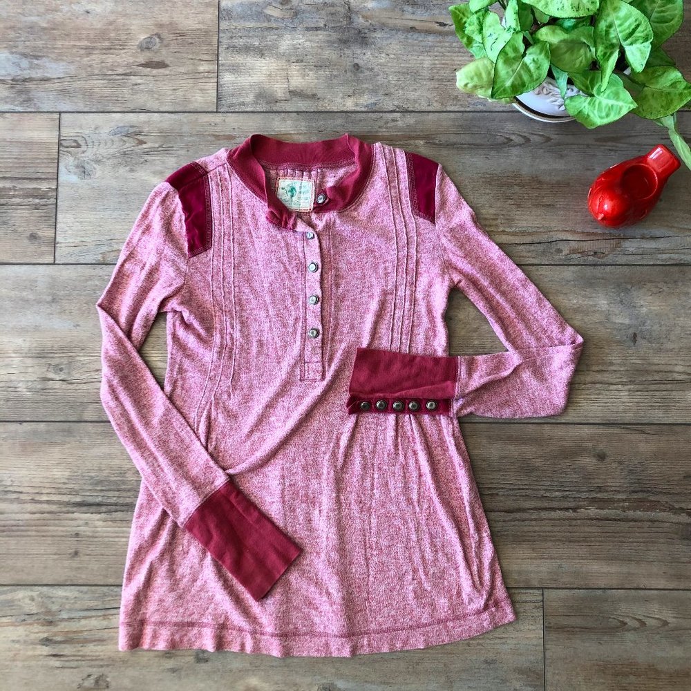 Free People Henley Thermal Tunic Medium